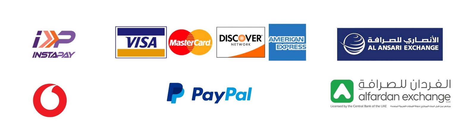 Available payment methods